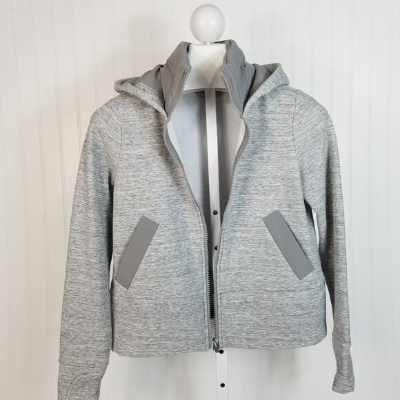 Athleta Zip Up Hooded Jacket Gray XS - Picture 3 of 7